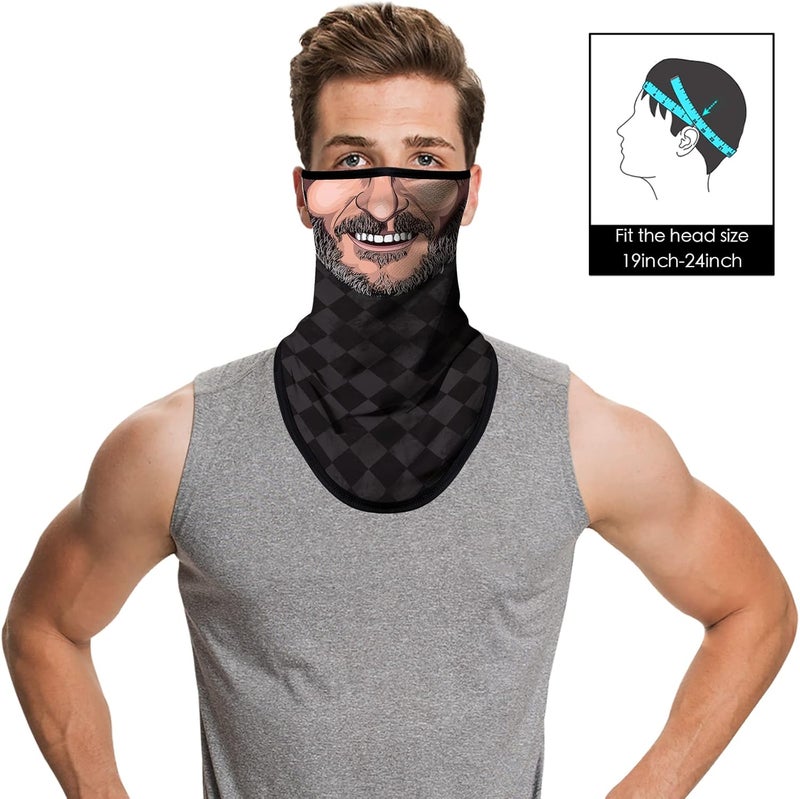 Obacle Bandana Face Mask with Ear Loops Neck Gaiter Face Mask Scarf Face Cover for Men Women - Image 2